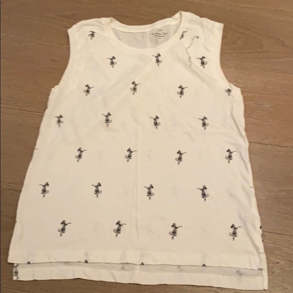 JCrew Hula Girl sleeveless tee sz M